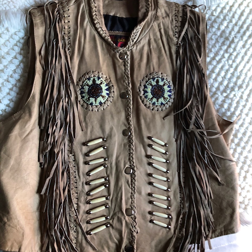 Hot Leathers fringe vest